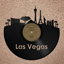 Vegas Unique Skyline, Rad Vegas Art, Retro Album Art, Boyfriend Wall Art, SinCity, Best CityScape, Vegas Party Gift, Modern City Art - VinylShop.US