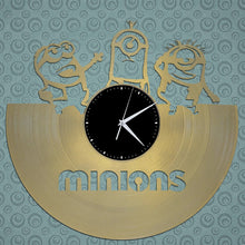 Minions Clock, Minion Record Clock, Kids Room Decor, Funny Clock, Anime Gift, Vinyl Clock, Record Clock, Gift for Kids, Cartoon Decor - VinylShop.US