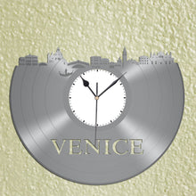 Novelty Gift - Venice Clock, Novelty Travel Gift, Birthday Gift, Cool Gift Idea, City Skyline Clock, Italy Travel, Vinyl Record Skyline Art - VinylShop.US