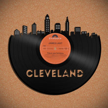 Unique Skyline of Cleveland, Music Art for Him, Hanging Art Skyline, Art New Boyfriend, Hip Art Gift, Custom Dorm Art, Music Lover Husband - VinylShop.US