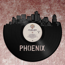 Skyline Wall Decor- Phoenix Skyline, Cityscape, Vinyl Record Art,  Home Decor,  Bachelor gift, Phoenix Wedding, Illustration - VinylShop.US