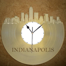 Indianapolis Skyline Vinyl Wall Clock - VinylShop.US
