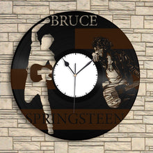 Repurposed Vintage Bruce Springsteen Record Clock - Rock and Roll Music Artist Wall Art, Unique Wall Decor, Gift For Mom, Sister, Friend - VinylShop.US
