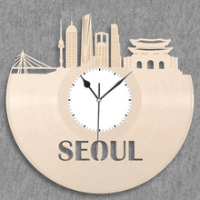 Seoul Skyline Vinyl Wall Clock - VinylShop.US