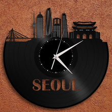 Seoul Skyline Vinyl Wall Clock - VinylShop.US