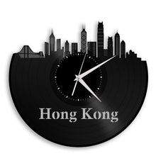 Hong Kong Skyline Vinyl Wall Clock - VinylShop.US