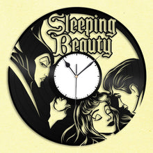 Sleeping Beauty Princess Clock, Vinyl Record Wall Art, Personalized Gift, Silent Clock, Unique Home Decor, Kids Room Clock, Wall Decoration - VinylShop.US