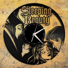 Sleeping Beauty Princess Clock, Vinyl Record Wall Art, Personalized Gift, Silent Clock, Unique Home Decor, Kids Room Clock, Wall Decoration - VinylShop.US