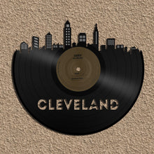 Unique Skyline of Cleveland, Music Art for Him, Hanging Art Skyline, Art New Boyfriend, Hip Art Gift, Custom Dorm Art, Music Lover Husband - VinylShop.US