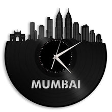 Mumbai Clock, Indian Gift, Personalized Clock, Mumbai, India, Home Decor, Wall Art, Repurposed Vinyl Record Clock, Gift for Best Friend - VinylShop.US