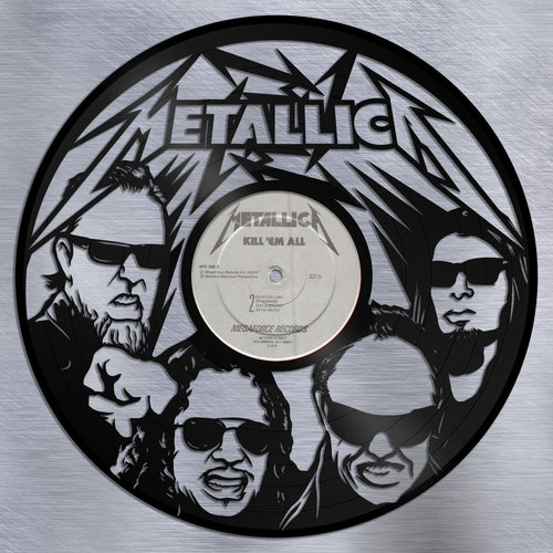 Metallica Wall Art Heavy Metal Wall Art Music Wall Art Record Old Record Wall Art Vinyl Sign Reused Record Decor Personalized Gift For Him - VinylShop.US