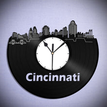 Cincinnati Skyline Vinyl Wall Clock - VinylShop.US