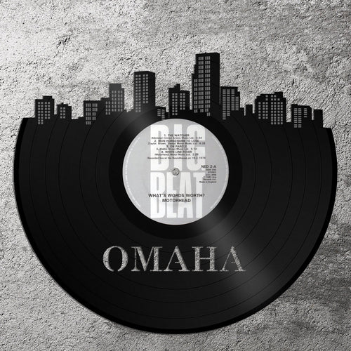 Vinyl Record - Omaha Record Skyline, Vinyl Record Art, Recycled Vinyl Record Wall Art,  Home Decor Ideas, Nebraska Wall Decor, Vinyl Record - VinylShop.US