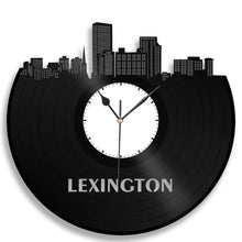 Meeting Gifts, Personalized Teacher Gifts For Men, Lexington Kentucky Skyline Clock, Kentucky Gift, Repurposed Personalized Vinyl Record Art - VinylShop.US