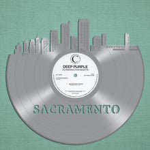 Unique Skyline of Sacramento, Best Wall Art, Vinyl Record Wall, Retro Album Art, Old Album Art, Album Wall Décor, Custom California City Art - VinylShop.US