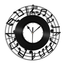 Sheet Music Clock, Sheet Music Wall Art, Music Notes Clock, Large Music Clock, Vintage Record Sheet Music Art, Music Theme Clock, Music Gift - VinylShop.US
