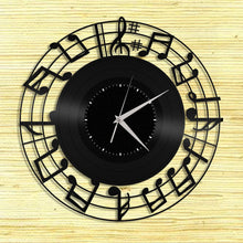 Sheet Music Clock, Sheet Music Wall Art, Music Notes Clock, Large Music Clock, Vintage Record Sheet Music Art, Music Theme Clock, Music Gift - VinylShop.US