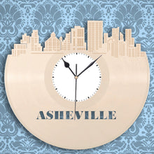 Asheville North Carolina Skyline Vinyl Wall Clock - VinylShop.US