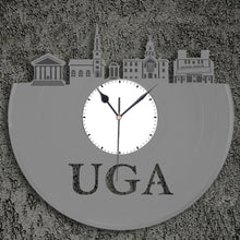 University of Georgia Vinyl Clock - UGA Vinyl Record Wall Clock Athens Georgia Design - VinylShop.US