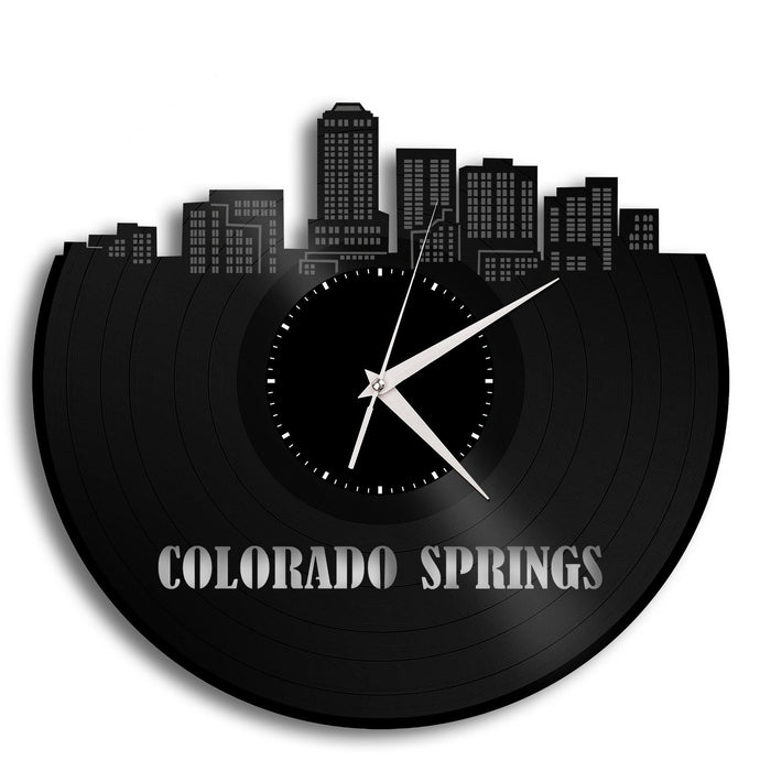 Colorado Springs Skyline Wall Clock - VinylShop.US
