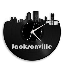 Record Clock - Jacksonville Wall Clock, Coastal Clock, Jacksonville Florida, Unique Coastal Wall Decor, Modern Clock, Vinyl Record Clock - VinylShop.US
