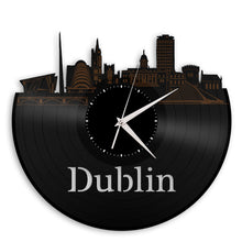 Wall Clock Decorative Clock, Dublin Clock, Irish Gift, Ireland Art, Home Decor, Vinyl Record Silent Clock, Gift For Grandma, For Grandpa - VinylShop.US