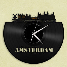 Amsterdam Skyline Vinyl Wall Clock - VinylShop.US