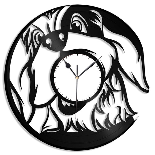 Dog Lover Gift, Dog Clock, Gift Idea for Dog Lovers, Dog Wall Art Decor, Animal Nursery Decor, Record Vinyl Art, Unique Wall Decoration - VinylShop.US