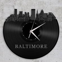 Baltimore Skyline Vinyl Wall Clock - VinylShop.US