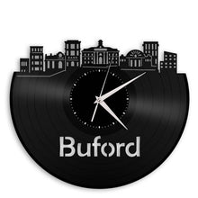 Buford Georgia Skyline Wall Clock - VinylShop.US