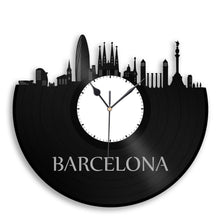 Barcelona Skyline Vinyl Wall Clock - VinylShop.US