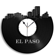 Wedding Gift - Personalized Clock, El Paso Skyline, Texas Wall Art, Gift For Her, Home Decoration, Present Ideas, Vinyl Record Clock - VinylShop.US