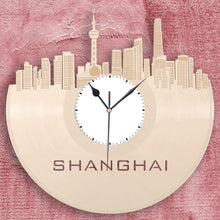 Eco Friendly Clock, Shanghai China, Shanghai Skyline, Chinese Decor Ideas, China Birthday Gifts, Office Space Decor, Unique Space Decor - VinylShop.US