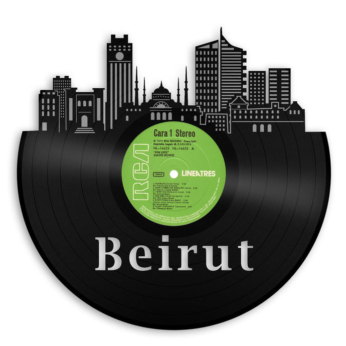 Travel Art Set, Beirut Skyline, Lebanese Art, Lebanon Middle East, Middle Eastern Art, Travel Gifts Men, For Him, For Boyfriend, For Dad - VinylShop.US