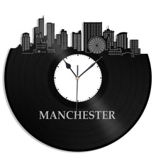Manchester Skyline Vinyl Wall Clock - VinylShop.US