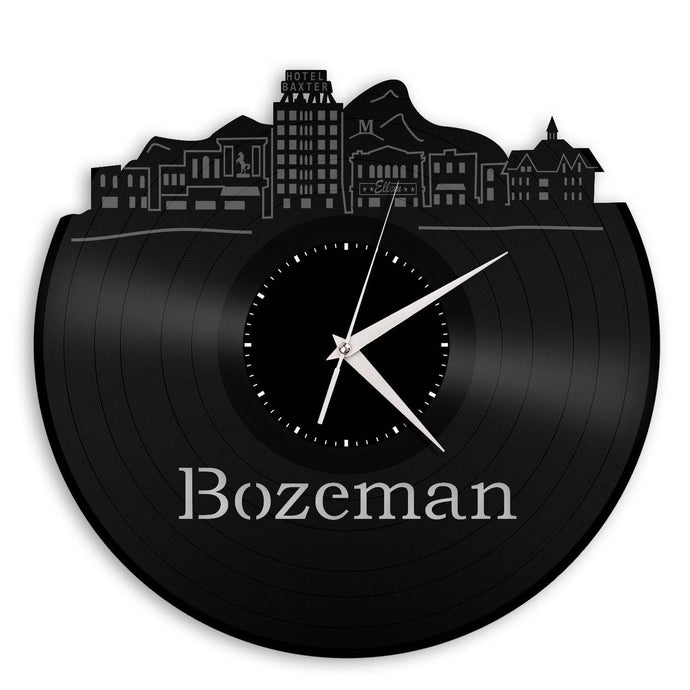 Bozeman Montana Skyline Wall Clock - VinylShop.US