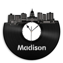 Madison Skyline Vinyl Wall Clock - VinylShop.US
