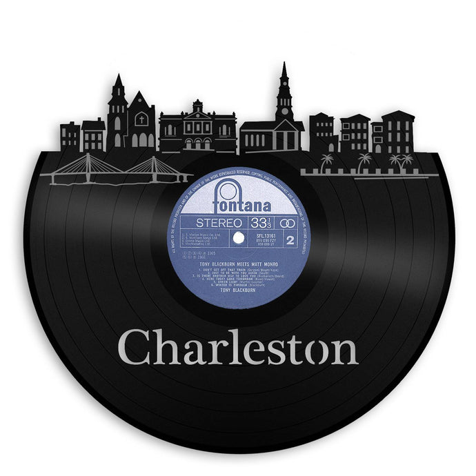 Charleston NC Skyline Wall Art - VinylShop.US