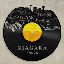 Niagara Falls Skyline Niagara Falls Cityscape Niagara Falls Wall Art Vinyl Record Art Cool Gifts For Boyfriend Niagara City Skylines Art - VinylShop.US