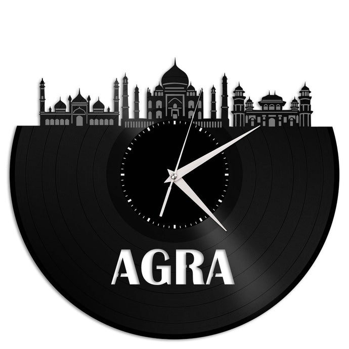 Agra Skyline VInyl Wall Clock - VinylShop.US