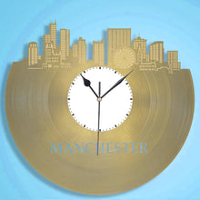 Manchester Skyline Vinyl Wall Clock - VinylShop.US