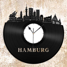 Hamburg Skyline Vinyl Wall Clock - VinylShop.US