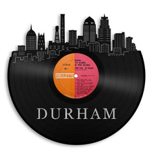 Durham Skyline Durham Cityscape Durham Wall Art Vinyl Record Art Unique Travelers Gifts Durham City Skylines Art Travelers gift Home Decor - VinylShop.US