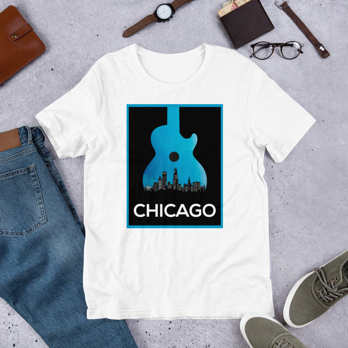 Chicago Guitar Music Short-Sleeve Unisex T-Shirt