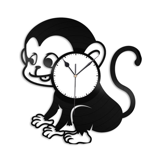 Monkey Kids Funny Vinyl Wall Clock