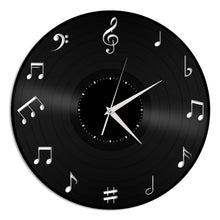Music Notes Circle Vinyl Wall Clock