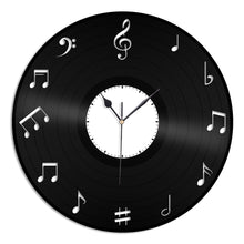 Music Notes Circle Vinyl Wall Clock