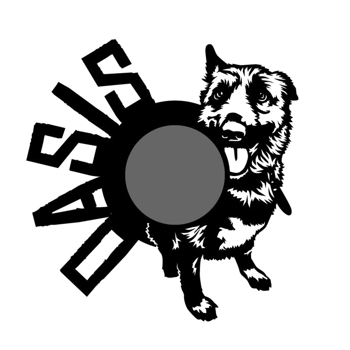 Custom Oasis dog CLOCK
