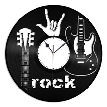 Rock Sign of the Horns Vinyl Wall Clock