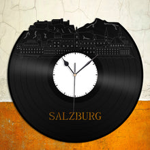 Salzburg skyline Vinyl Wall Clock - VinylShop.US